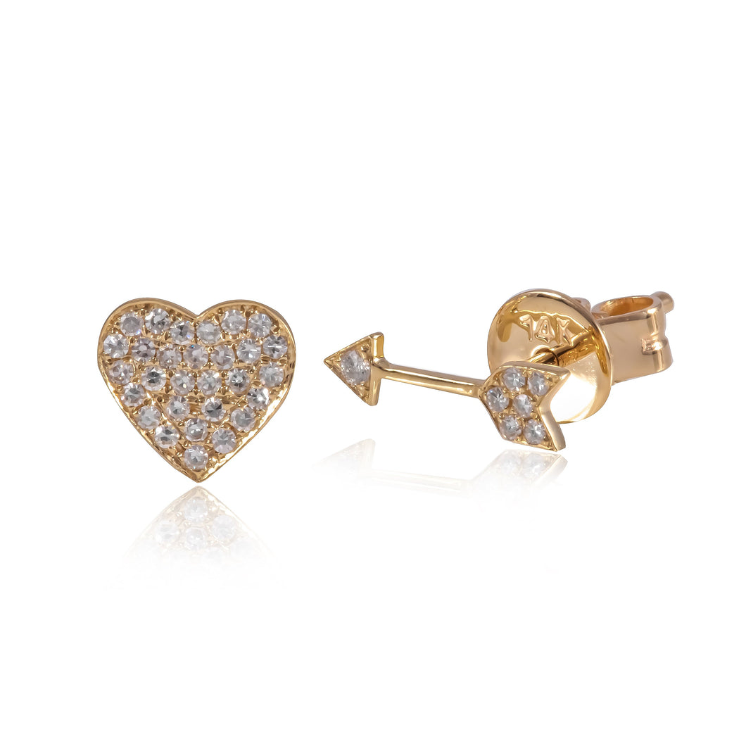 Heart Arrow Studs