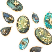Load image into Gallery viewer, Labradorite Oval Pendant