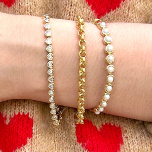 Heart Bezel Bracelet