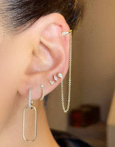 Diamond Bezel Stud Cuff