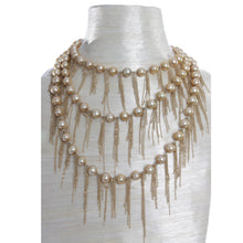 Load image into Gallery viewer, Gold Fringe 62&quot; Necklace