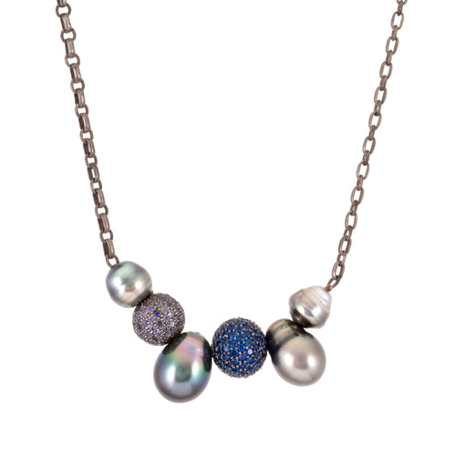 Pearl Cluster Necklace