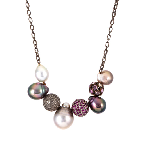 Pearl Cluster Necklace