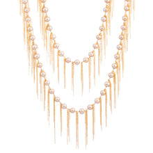 Load image into Gallery viewer, Gold Fringe 62&quot; Necklace