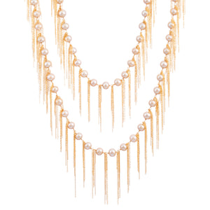 Gold Fringe 62" Necklace