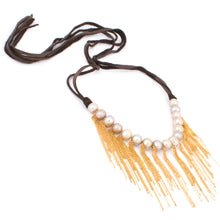 Load image into Gallery viewer, Fringe Leather Choker