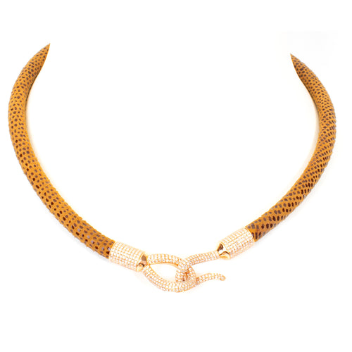 Diamond Leather Choker