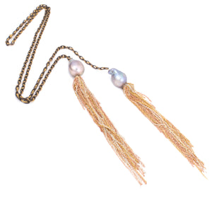 Silver Tassel Lariat
