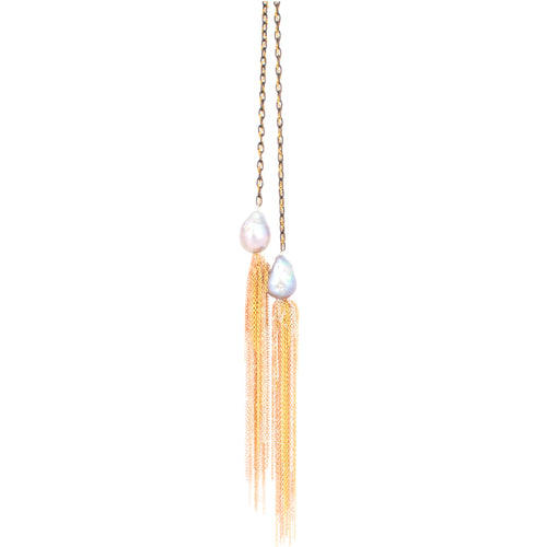 Silver Tassel Lariat