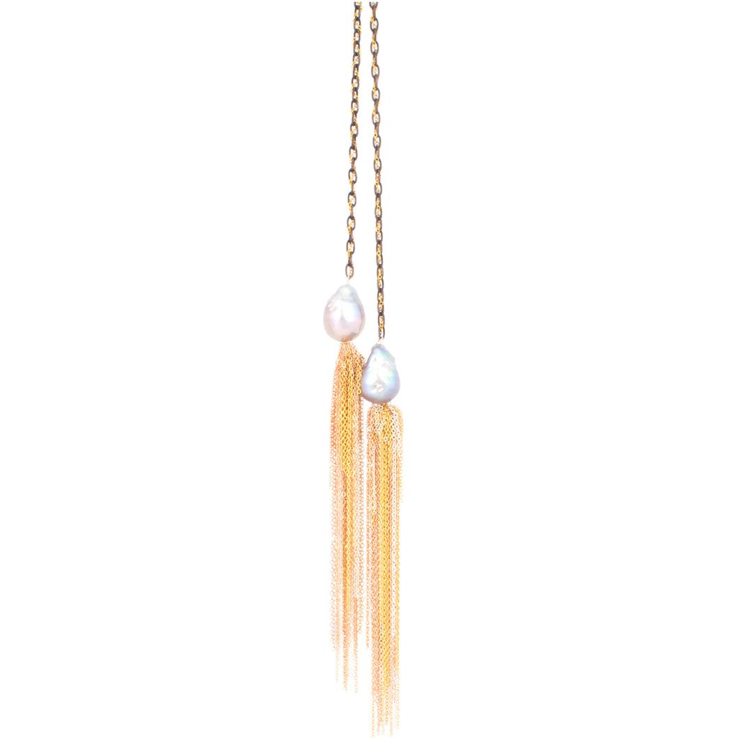 Silver Tassel Lariat