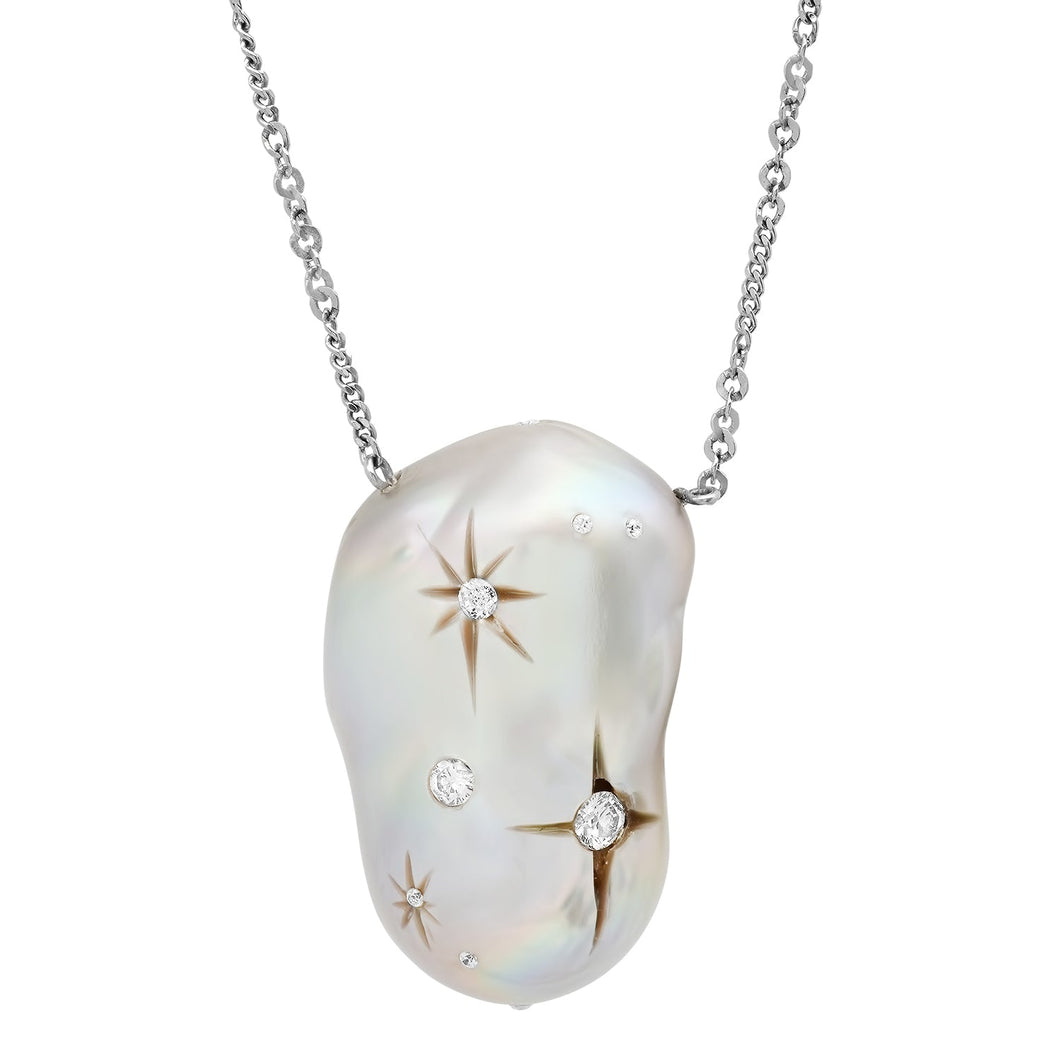 Carved Pearl Necklace