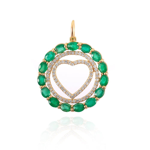 Heart Emerald Charm