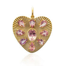 Load image into Gallery viewer, Radiating Heart Charm