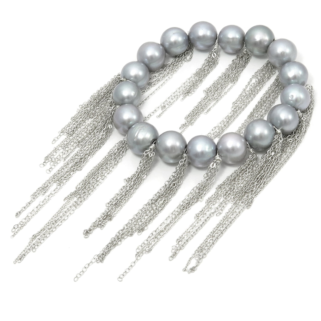 18k Silver Fringe Bracelet