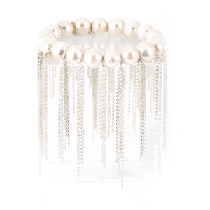 White Fringe Bracelet