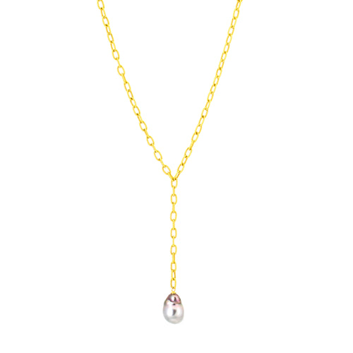 Pearl Link Y Necklace