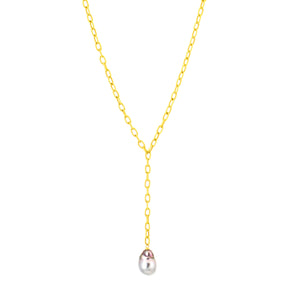 Pearl Link Y Necklace