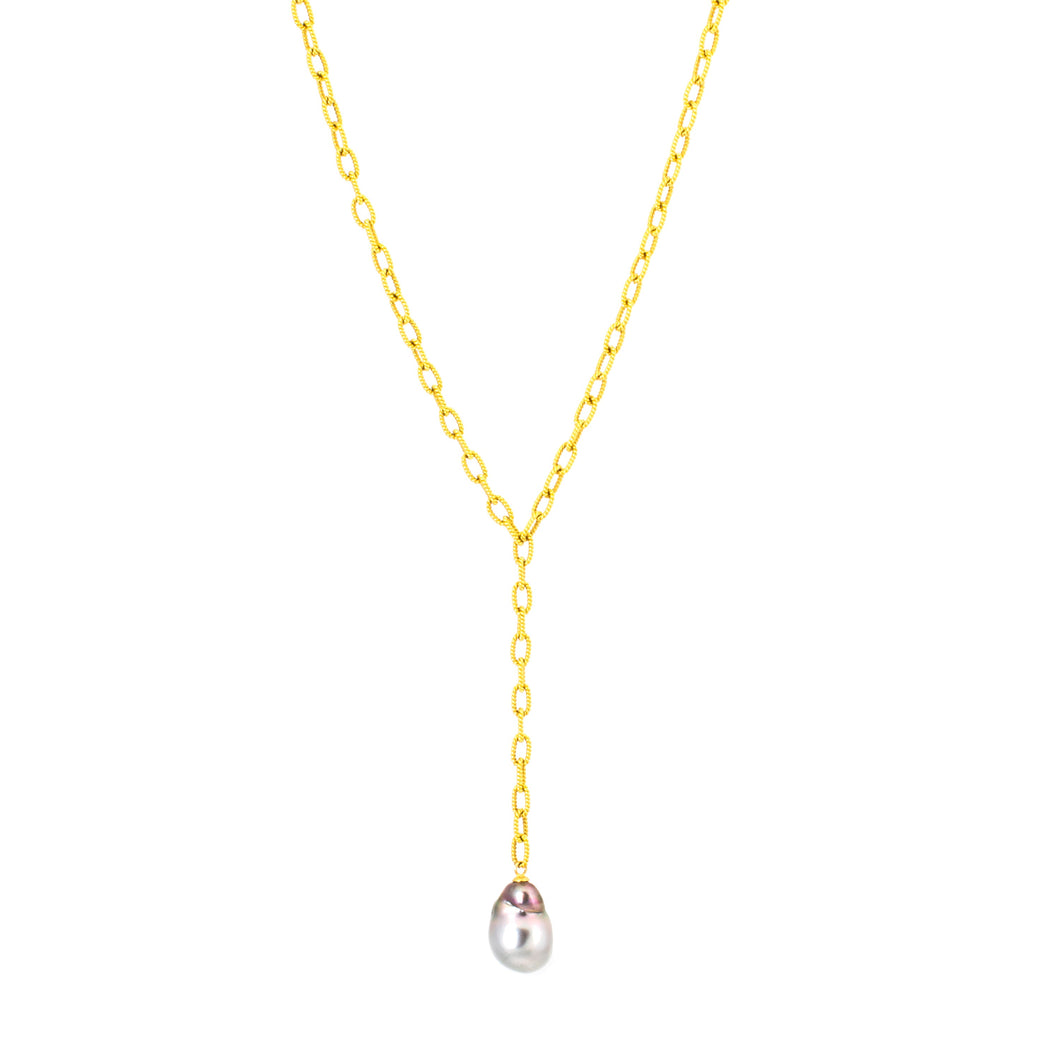 Pearl Link Y Necklace