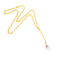Load image into Gallery viewer, Pearl Link Y Necklace