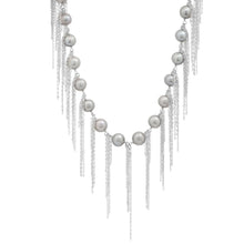 Load image into Gallery viewer, Silver Fringe 31&quot; Necklace