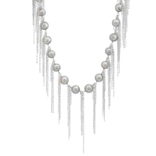 Load image into Gallery viewer, Silver Fringe 18&quot; Necklace