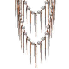 Load image into Gallery viewer, Silver Fringe 62&quot; Necklace