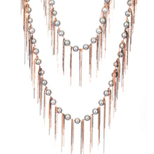 Load image into Gallery viewer, Silver Fringe 62&quot; Necklace