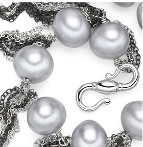 Silver Fringe 62" Necklace