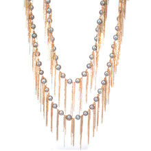 Load image into Gallery viewer, Silver Fringe 62&quot; Necklace