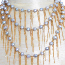 Load image into Gallery viewer, Silver Fringe 62&quot; Necklace