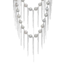 Load image into Gallery viewer, Silver Fringe 62&quot; Necklace