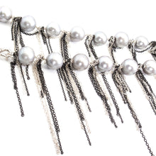 Load image into Gallery viewer, Silver Fringe 62&quot; Necklace