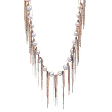 Load image into Gallery viewer, Silver Fringe 18&quot; Necklace