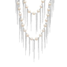 Load image into Gallery viewer, White Fringe 62&quot; Necklace