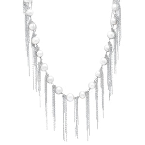 White Fringe 31" Necklace