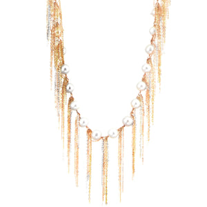 White Fringe 31" Necklace