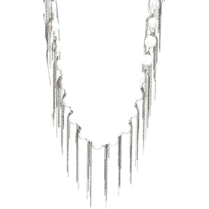White Fringe 31" Necklace