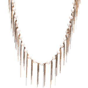 White Fringe 18" Necklace