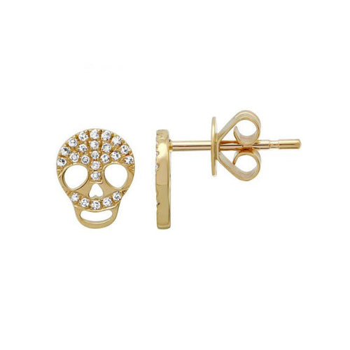 Diamond Skull Studs