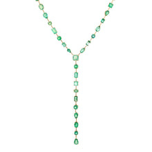 Load image into Gallery viewer, Emerald Y Necklace
