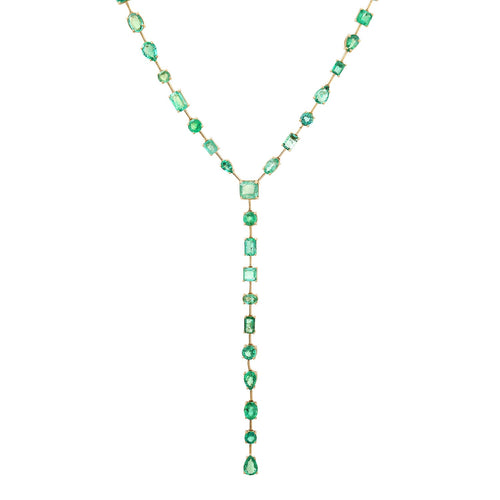 Emerald Y Necklace