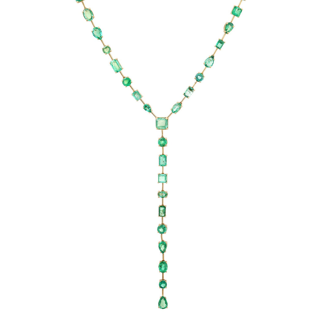 Emerald Y Necklace