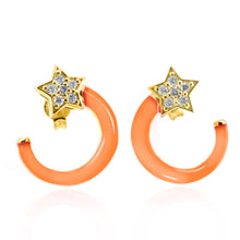 Load image into Gallery viewer, Enamel Star Earrings