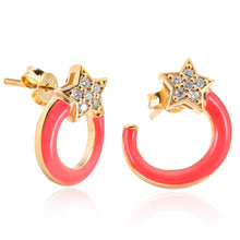 Load image into Gallery viewer, Enamel Star Earrings