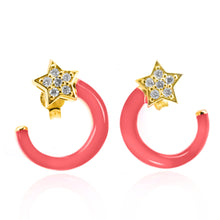 Load image into Gallery viewer, Enamel Star Earrings