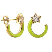 Load image into Gallery viewer, Enamel Star Earrings
