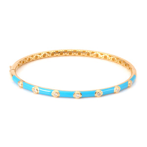 Diamond Enamel Bangle