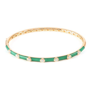 Diamond Enamel Bangle