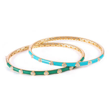 Load image into Gallery viewer, Diamond Enamel Bangle