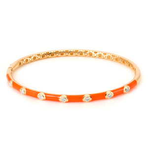 Diamond Enamel Bangle